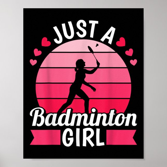 Badminton Shuttle Racket - Racquet Just A Badminto Poster (Vorne)