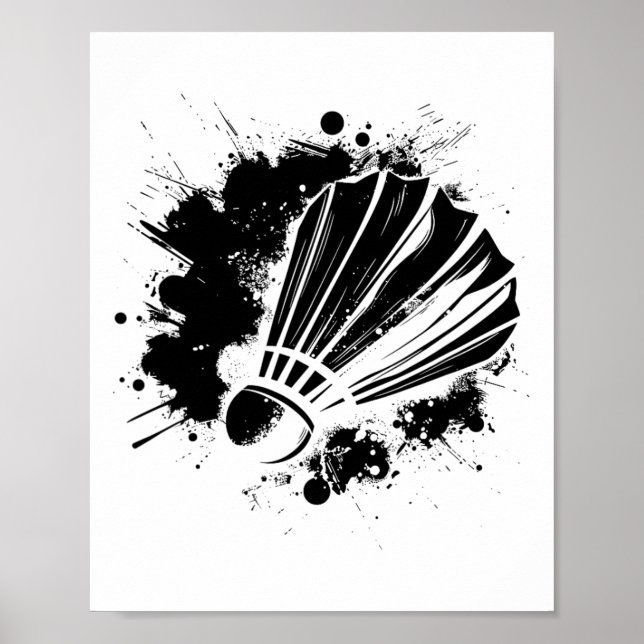 Badminton Shuttle Racket Sports Poster (Vorne)
