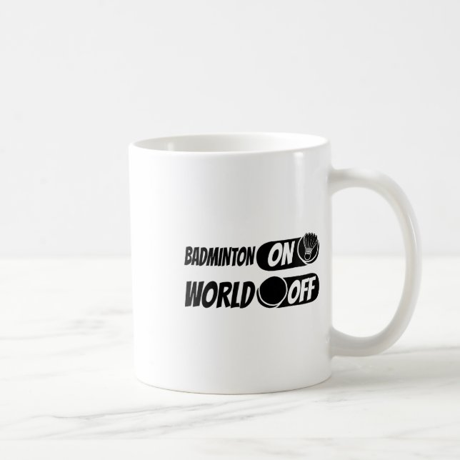 Badminton Shuttle Racket - Team Badminton on World Kaffeetasse (Rechts)