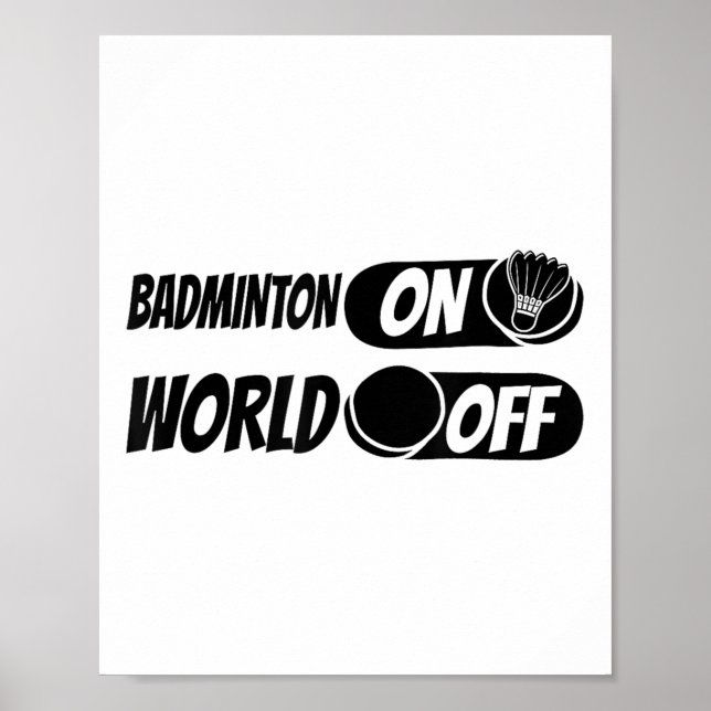 Badminton Shuttle Racket - Team Badminton on World Poster (Vorne)