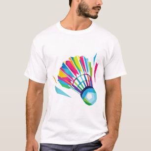 Badminton Shuttle Racquet Sport Badminton Pop Art T-Shirt