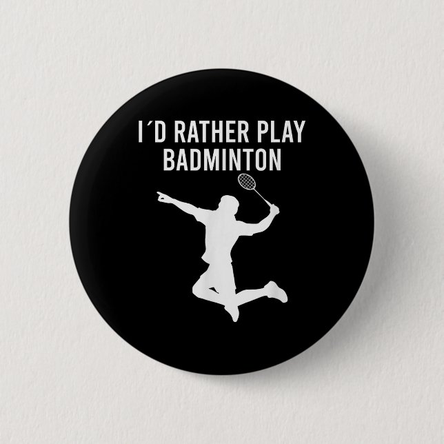 Badminton Shuttle-Redewendungen Button (Vorderseite)