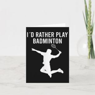 Badminton Shuttle-Redewendungen Karte