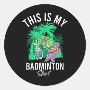Badminton Shuttle-Redewendungen Runder Aufkleber