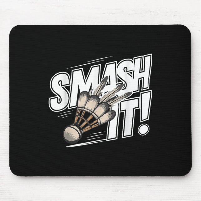Badminton Shuttle Smash Mousepad (Vorne)
