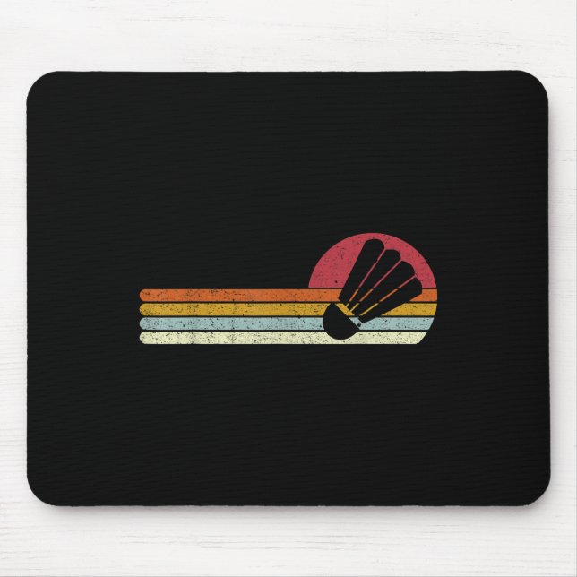 Badminton-Shuttle Sonnenuntergang Distressed  Mousepad (Vorne)