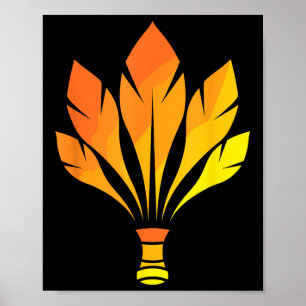 Badminton-Shuttle-Spieler Federball  Poster