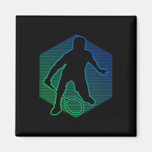 Badminton-Shuttle-Squash-Federballspielerin Magnet