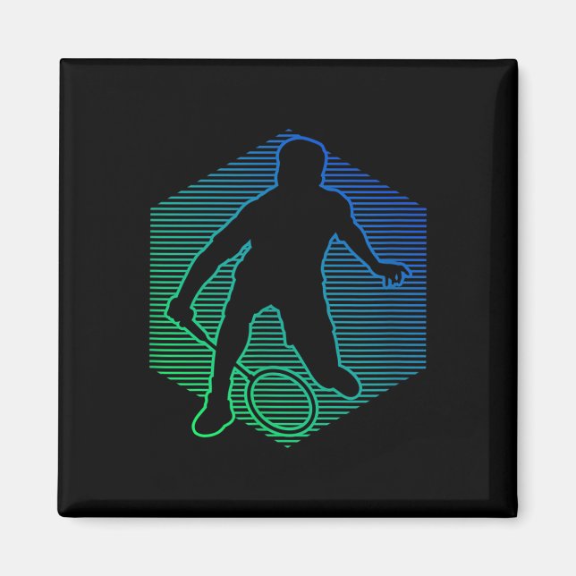 Badminton-Shuttle-Squash-Federballspielerin  Magnet (Vorne)