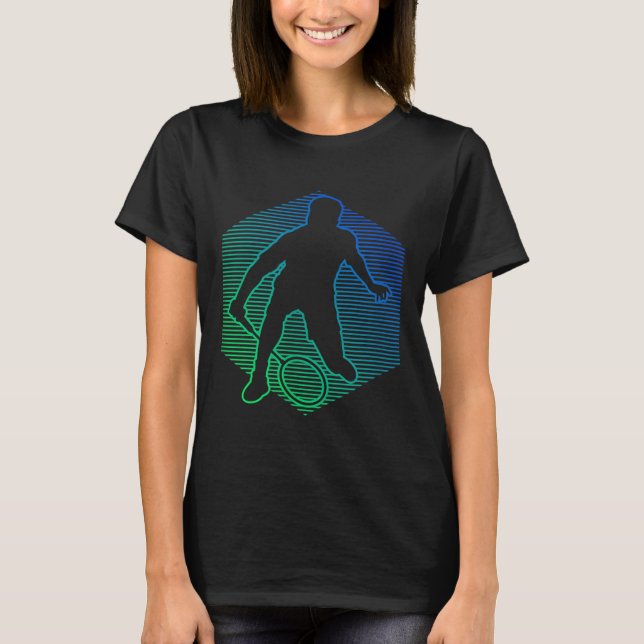 Badminton Shuttle Squash Womens Badminton Player T-Shirt (Vorderseite)