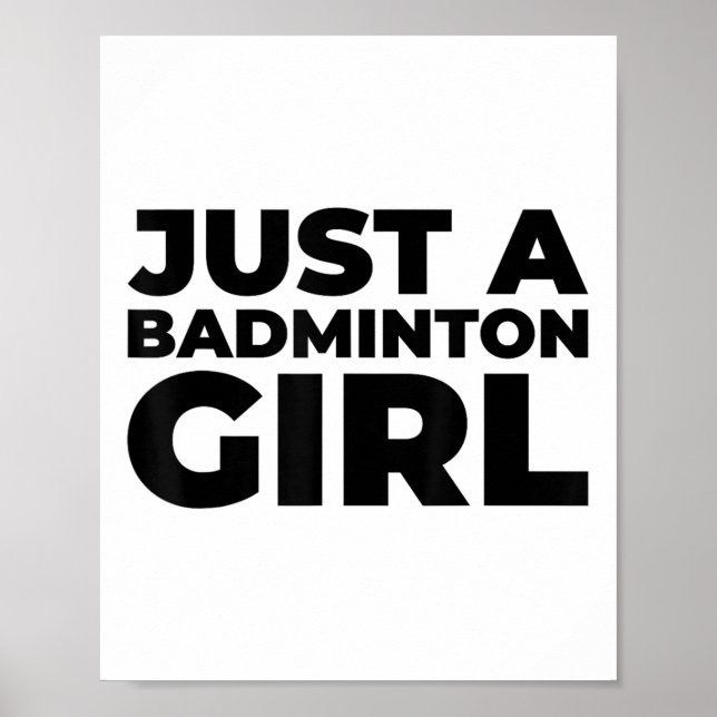 Badminton-Shuttle-Team-Racket - Nur ein Badminton- Poster (Vorne)