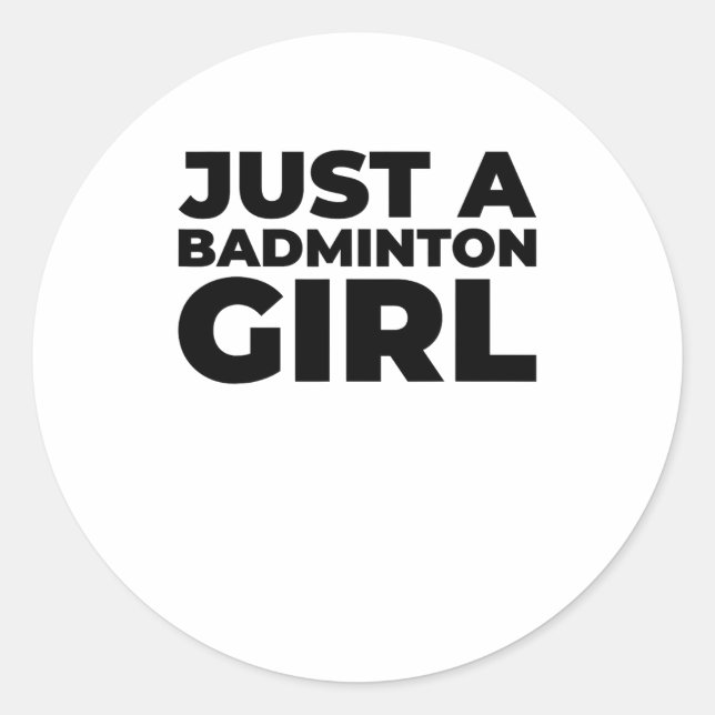 Badminton Shuttle Team Racket - Nur ein Badminton  Runder Aufkleber (Vorderseite)
