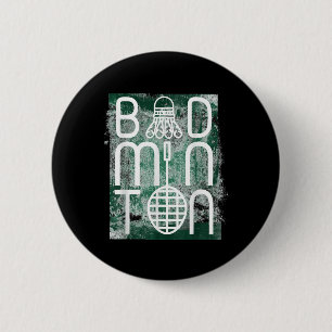 Badminton Shuttle und Racket vermeintliche Worte l Button