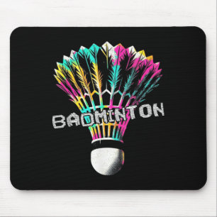 Badminton Shuttle - Vintag farbenfroh Badminton Lo Mousepad
