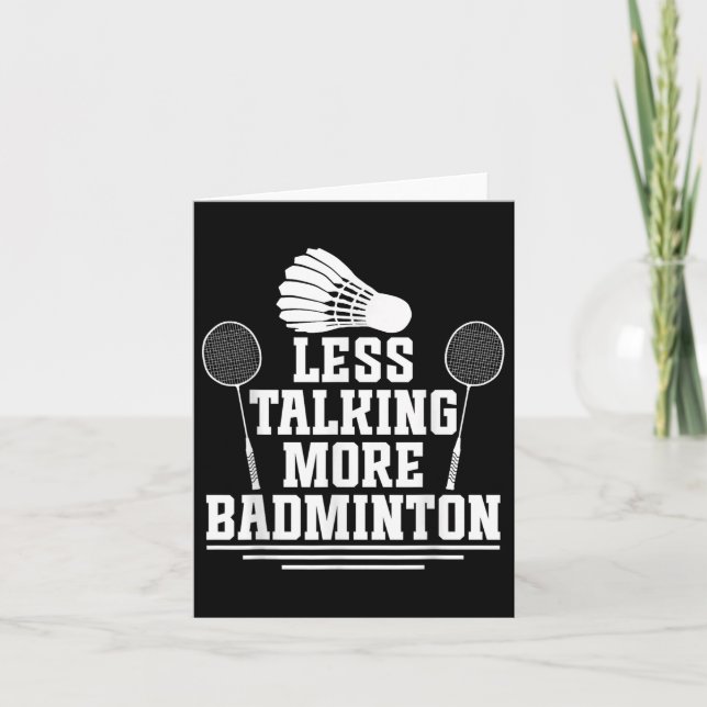Badminton Shuttle Weniger Talking Badminton Player Karte (Vorderseite)