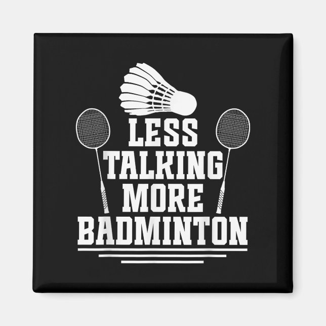 Badminton Shuttle Weniger Talking Badminton Player Magnet (Vorne)