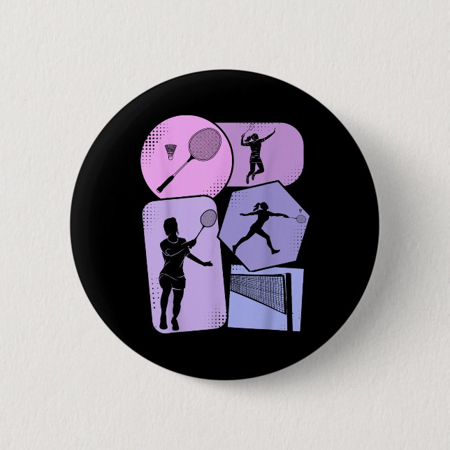 Badminton Shuttle Women Girls Button (Vorderseite)