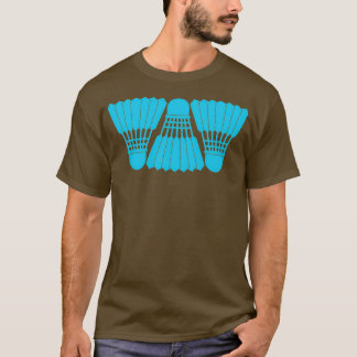 Badminton Shuttlecock Blue T-Shirt