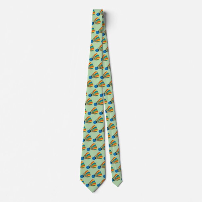 Badminton Shuttlecock Design Neck Tie Krawatte (Vorderseite)