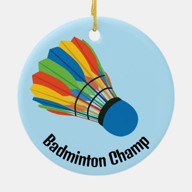 Badminton Shuttlecock Design Ornament (Hinten)