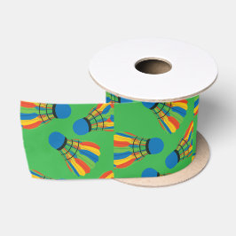 Badminton Shuttlecock Design Satinband