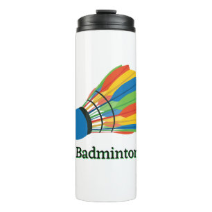 Badminton Shuttlecock Design Thermosbecher