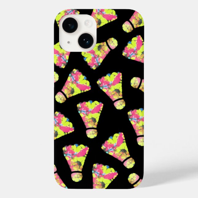 Badminton Shuttlecock Kunst Geschenk für Farben Case-Mate iPhone Hülle (Rückseite)