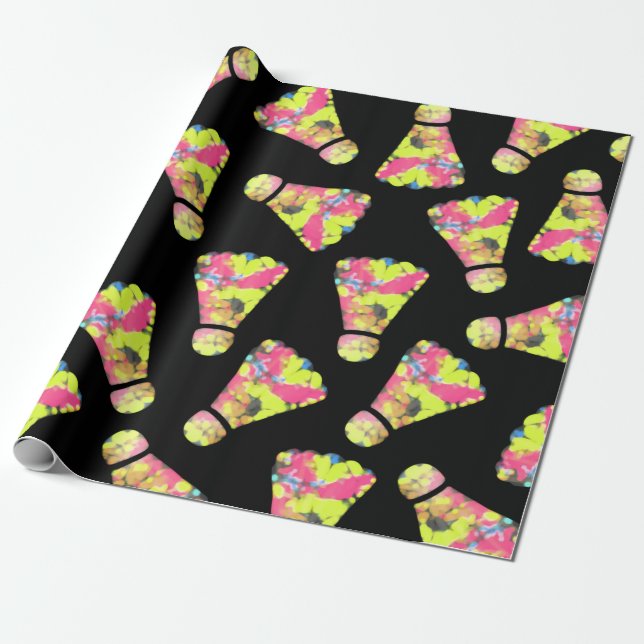 Badminton Shuttlecock Kunst Geschenk für Farben Geschenkpapier (Ungerollt)