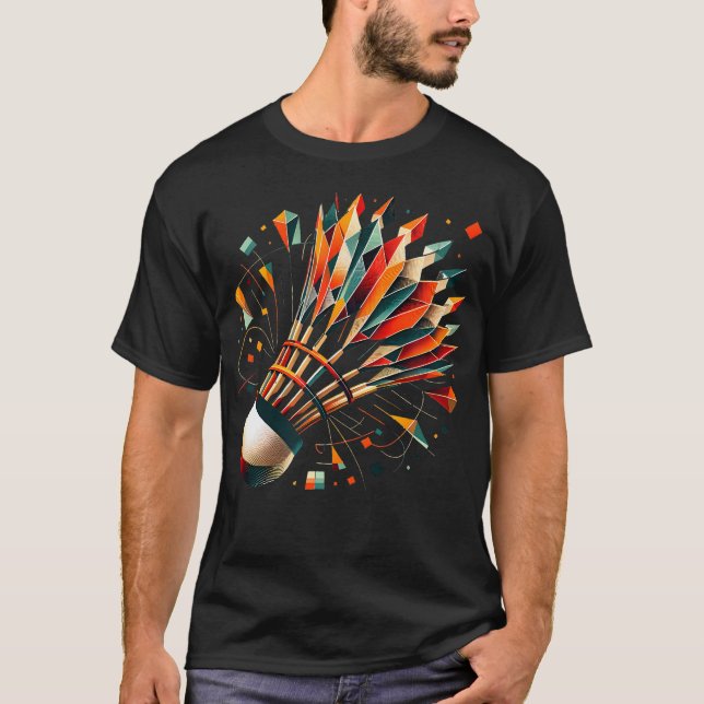 Badminton Shuttlecock T-Shirt (Vorderseite)