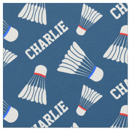 Badminton Shuttlecockblau Namensgewebe Stoff