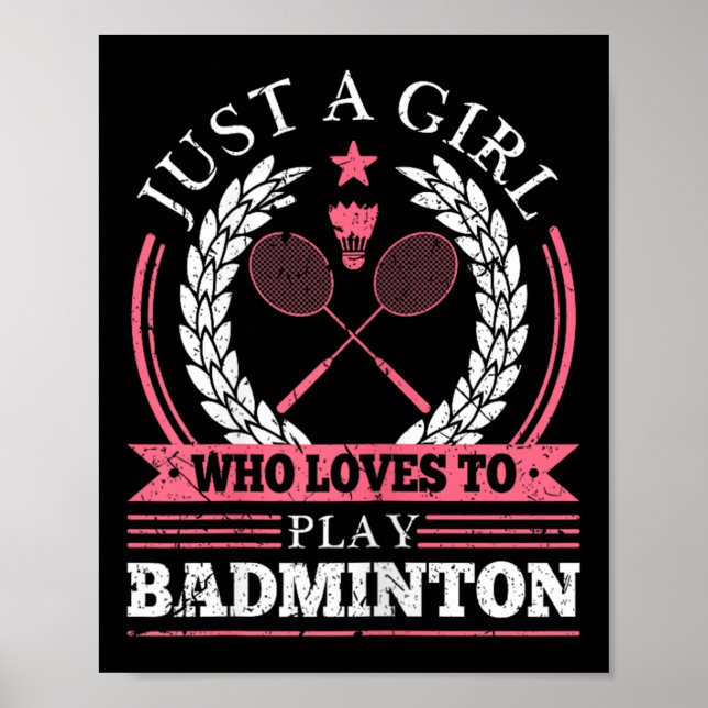 Badminton Shuttles Mädchen Badminton  Poster (Vorne)