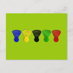 Badminton Shuttleservice Postkarte