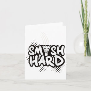 Badminton Smash Hard Champion Geschenk  Karte