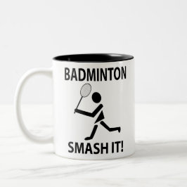 Badminton Smash It Coach Team Player Badminton Zweifarbige Tasse