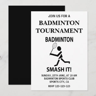Badminton Smash it Sports Badminton Einladung