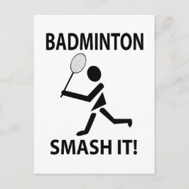 Badminton Smash it Sports Badminton Postkarte