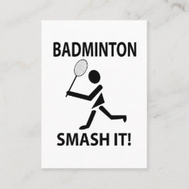 Badminton Smash it Sports Coach Badminton Visitenkarte