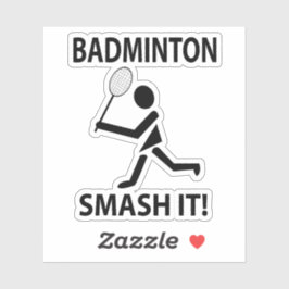 Badminton Smash It Sports Player Badminton Aufkleber