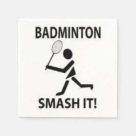 Badminton Smash It Sports Player Badminton Party Serviette