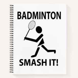 Badminton Smash It Sports Player Coach Badminton Notizbuch