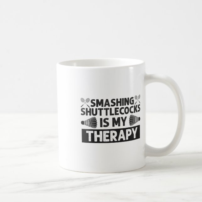 Badminton Smashing Shuttles Racquet Sport Kaffeetasse (Rechts)