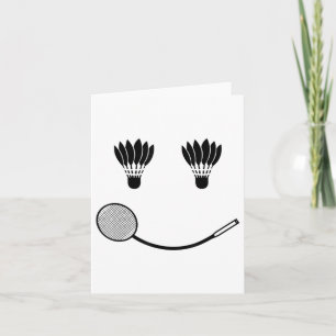Badminton Smile Liebe Team Player Coach Karte