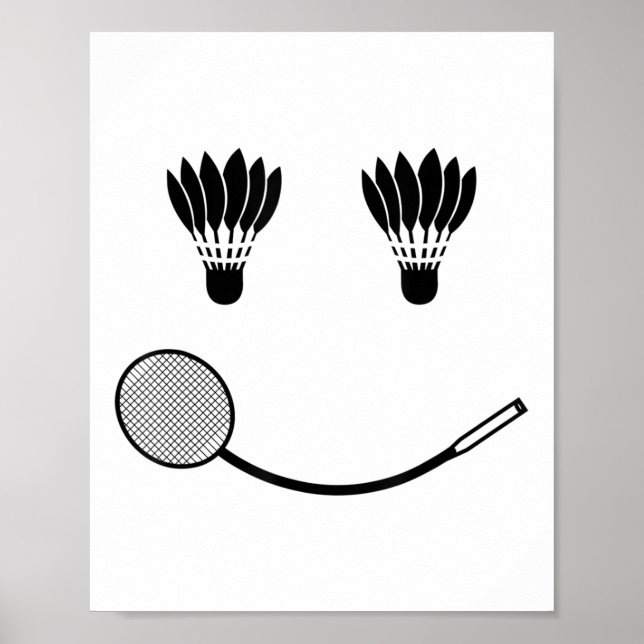 Badminton Smile Liebe Team Player Coach Poster (Vorne)