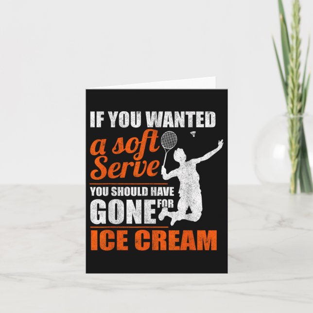 Badminton Soft Serve Shuttle Badminton Karte (Vorderseite)