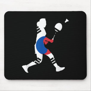Badminton South Korean Flag Racket Shuttle Women P Mousepad