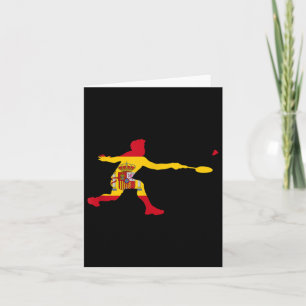 Badminton Spanish Flag Racquet Shuttle Men Player Karte