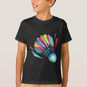 Badminton Spiel Federball Sport Badminton Pop Art  T-Shirt