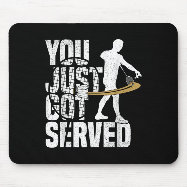 Badminton-Spiel-Liebhaber servierte Shuttle-Spiele Mousepad (Vorne)