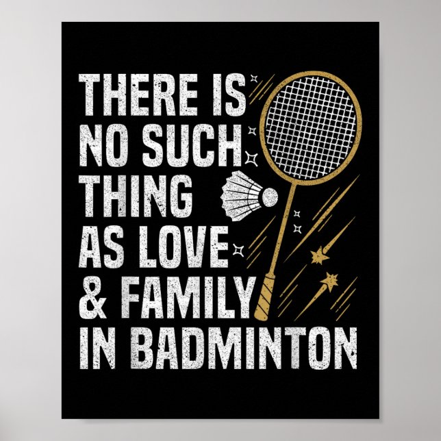 Badminton Spiel wie Shuttle Badminton Player Poster (Vorne)