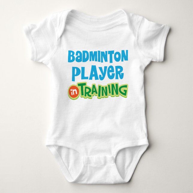 Badminton-Spieler-Baby Baby Strampler (Vorderseite)